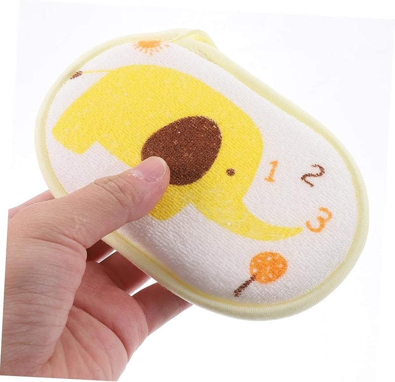 DECHOUS 3PCS Soft Cotton Elephant Bath Sponge For Newborns Sensitive Skin Mixed Colors - Image 3